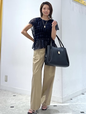 「アイテム（チノパンツ）」を使った、wanchanさん（レディース・160cm）の夏コーディネート