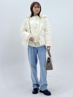 「アイテム（ダウンジャケット/コート）」を使った、wanchanさん（レディース・160cm）の秋コーディネート