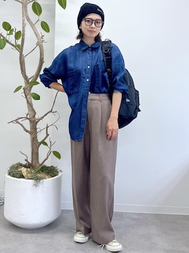 「アイテム（バックパック/リュック）」を使った、wanchanさん（レディース・160cm）の夏コーディネート