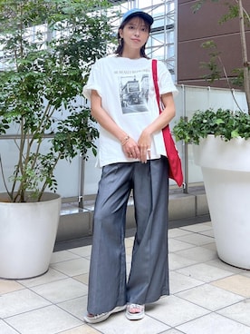 「アイテム（トートバッグ）」を使った、wanchanさん（レディース・160cm）の夏コーディネート