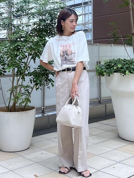 「アイテム（ボストンバッグ）」を使った、wanchanさん（レディース・160cm）の夏コーディネート