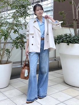 「ROPE' PICNIC（ロペピクニック）のアイテム」を使った、wanchanさん（レディース・160cm）の春コーディネート