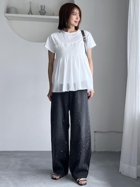 「アイテム（サンダル）」を使った、wanchanさん（レディース・160cm）の夏コーディネート