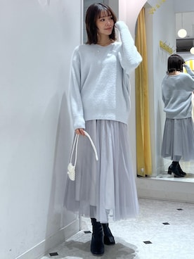 「Ｖネック」｜wanchanさん（レディース・160cm）の冬コーディネート