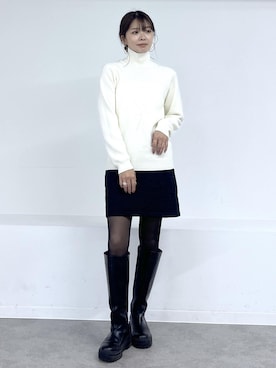 「ROPE'（ロペ）のアイテム（スカート）」を使った、wanchanさん（レディース・160cm）の秋コーディネート