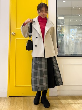 「ROPE' PICNIC（ロペピクニック）のアイテム（ステンカラーコート）」を使った、wanchanさん（レディース・160cm）の秋コーディネート