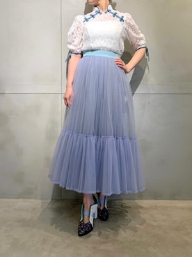 「TRAPEZE（トラピーズ）のアイテム」を使った、HOSHINOさん（レディース・162cm）の春コーディネート