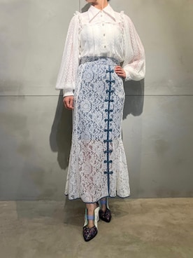 「TRAPEZE（トラピーズ）のアイテム」を使った、HOSHINOさん（レディース・162cm）の春コーディネート