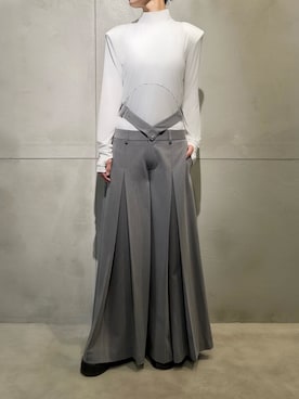 「ハイネックトップス」｜HOSHINOさん（レディース・162cm）の夏コーディネート