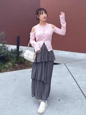 「Ambre Neige（アンブルネージュ）のアイテム」を使った、𝘴𝘩𝘰𝘤𝘩𝘢𝘯さん（レディース・159cm）の春コーディネート