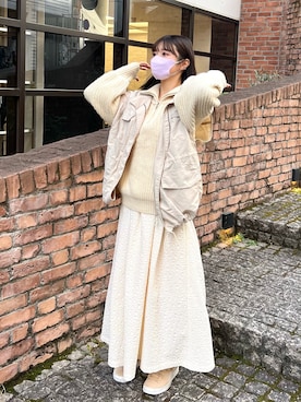 「アイテム（ワンピース/ドレス）」を使った、𝘴𝘩𝘰𝘤𝘩𝘢𝘯さん（レディース・159cm・20代）の冬コーディネート