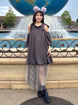 「アイテム（ワンピース/ドレス）」を使った、𝘴𝘩𝘰𝘤𝘩𝘢𝘯さん（レディース・159cm）の春コーディネート