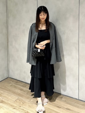 「アイテム（サンダル）」を使った、𝘴𝘩𝘰𝘤𝘩𝘢𝘯さん（レディース・159cm）の秋コーディネート