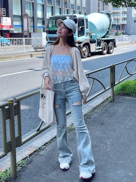 「アイテム（アンダーウェア）」を使った、𝘴𝘩𝘰𝘤𝘩𝘢𝘯さん（レディース・159cm）の夏コーディネート