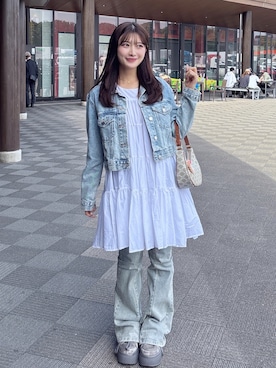 「CELINE（セリーヌ）のアイテム」を使った、𝘴𝘩𝘰𝘤𝘩𝘢𝘯さん（レディース・159cm）の春コーディネート