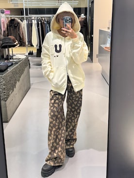 小宮山真代さん(レディース・156cm)の冬コーディネート