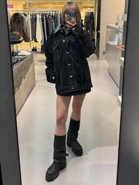 小宮山真代さん（レディース・156cm）の冬コーディネート