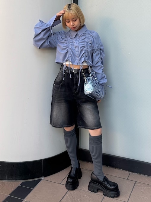 ヴィンテージライクデニムハーフパンツ[品番：MKSW0061574