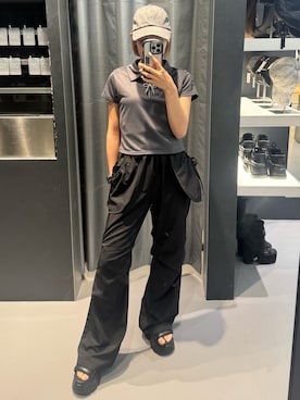 「EMODA」｜小宮山真代さん（レディース・156cm）の夏コーディネート