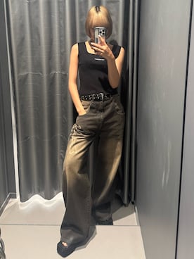 「EMODA」｜小宮山真代さん（レディース・156cm）の夏コーディネート