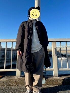 「ミリタリーコーデ」｜「アイテム（その他アウター）」を使った、lionelpandaさん（メンズ・179cm）の冬コーディネート