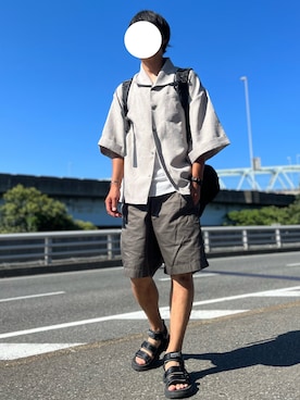 「SHAKA（シャカ）のアイテム」を使った、lionelpandaさん（メンズ・179cm）の夏コーディネート