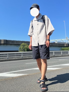 「SHAKA（シャカ）のアイテム」を使った、lionelpandaさん（メンズ・179cm）の夏コーディネート