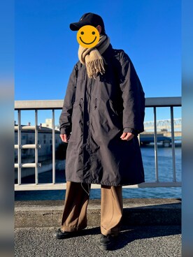 「M65」｜「アイテム（その他アウター）」を使った、lionelpandaさん（メンズ・179cm）の冬コーディネート