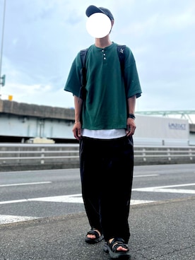 「SHAKA（シャカ）のアイテム」を使った、lionelpandaさん（メンズ・179cm）の夏コーディネート