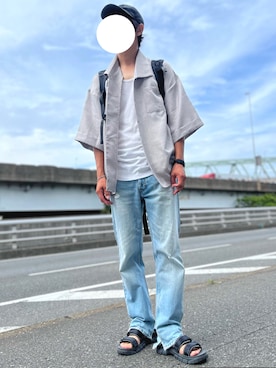 「SHAKA（シャカ）のアイテム」を使った、lionelpandaさん（メンズ・179cm）の夏コーディネート