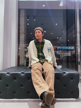 「VISION（ヴィジョン）のアイテム（トップス）」を使った、TETSUさん（メンズ・170cm）の冬コーディネート
