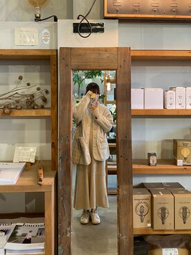 「niko and...（ニコアンド）のアイテム（ノーカラージャケット）」を使った、wearkosさん（レディース・164cm）の秋コーディネート