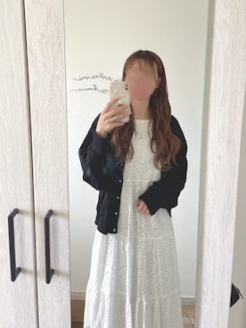「スカラップ」｜「アイテム（ワンピース/ドレス）」を使った、chunchun179さん（レディース・159cm）の春コーディネート