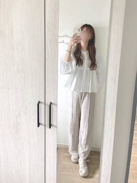 「NIKE（ナイキ）のナイキ エア マックス ココ ウィメンズサンダル / Nike Air Max Koko Women's Sandals CI8798-102 Sail（サンダル）」を使った、chunchun179さん（レディース・159cm）の春コーディネート