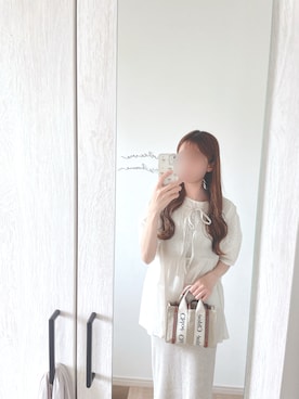 「しまむら（シマムラ）のアイテム（ベスト）」を使った、chunchun179さん（レディース・159cm）の夏コーディネート