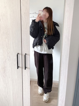 「coca（coca）（コカ）のアイテム（ブルゾン）」を使った、chunchun179さん（レディース・159cm）の冬コーディネート