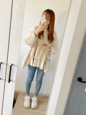 「Isn't She?（イズントシー）のアイテム」を使った、chunchun179さん（レディース・159cm）の秋コーディネート