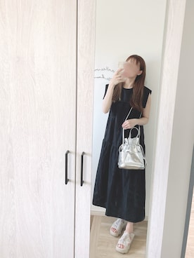 「NIKE（ナイキ）のナイキ エア マックス ココ ウィメンズサンダル / Nike Air Max Koko Women's Sandals CI8798-102 Sail（サンダル）」を使った、chunchun179さん（レディース・159cm）の夏コーディネート