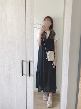 「NIKE（ナイキ）のナイキ エア マックス ココ ウィメンズサンダル / Nike Air Max Koko Women's Sandals CI8798-102 Sail（サンダル）」を使った、chunchun179さん（レディース・159cm）の夏コーディネート