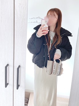 「coca（coca）（コカ）のアイテム（ブルゾン）」を使った、chunchun179さん（レディース・159cm）の冬コーディネート