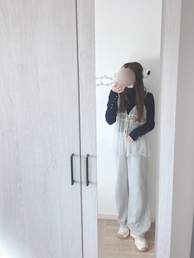 「アイテム（スウェットパンツ）」を使った、chunchun179さん（レディース・159cm）の秋コーディネート