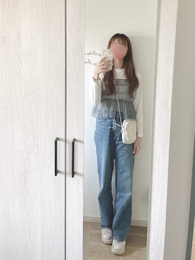 「ビスチェ」｜「アイテム（キャミソール、グレー系）」を使った、chunchun179さん（レディース・159cm）の夏コーディネート