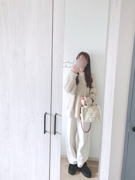 「アイテム（サンダル）」を使った、chunchun179さん（レディース・159cm）の冬コーディネート