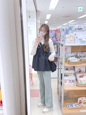 「レイヤードスタイル」｜「しまむら（シマムラ）のアイテム（キャミソール）」を使った、chunchun179さん（レディース・159cm）の春コーディネート