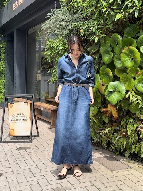 新品 RIVE DROITE デニムシャツワンピース やばかっ