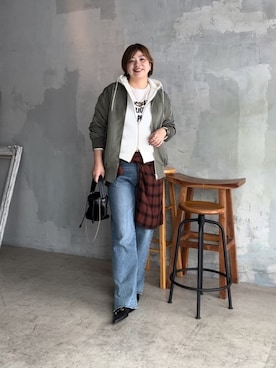 「RIVE DROITE（リヴドロワ）のアイテム（MA-1）」を使った、RIVE DROITE officialさん（骨格ストレート・レディース・165cm）の秋コーディネート