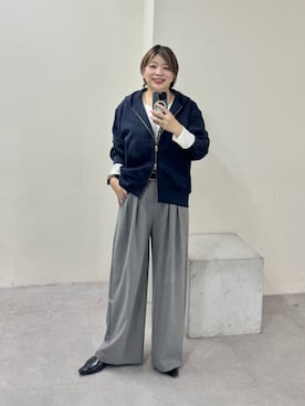 「RIVE DROITE（リヴドロワ）のアイテム（パンツ）」を使った、RIVE DROITE officialさん（骨格ストレート・レディース・165cm）の秋コーディネート