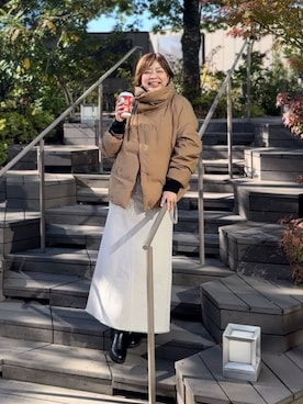 「RIVE DROITE（リヴドロワ）のアイテム（ダウンジャケット/コート）」を使った、RIVE DROITE officialさん（骨格ストレート・レディース・165cm）の冬コーディネート