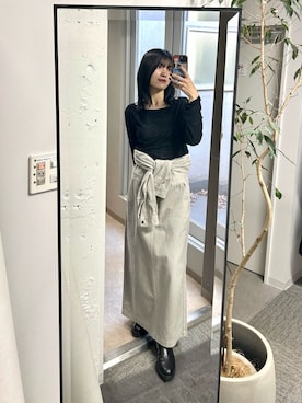 「RIVE DROITE（リヴドロワ）の【MONN×Yoshiiiiii】デニムシャツワンピース」を使った、RIVE DROITE officialさんのコーディネート