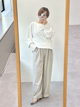 「アイテム（ネックレス）」を使った、RIVE DROITE officialさん（レディース・161cm）の秋コーディネート